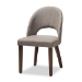 Baxton Studio Wesley Mid-Century Modern Light Grey Fabric Upholstered Walnut Finished Wood 5-Piece Dining Set - Wesley-Light Grey-5PC Dining Set