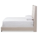 Baxton Studio Georgette Modern and Contemporary Light Beige Fabric Upholstered King Size Bed - CF8957-Light Beige-King