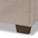 Baxton Studio Georgette Modern and Contemporary Light Beige Fabric Upholstered King Size Bed - CF8957-Light Beige-King