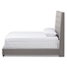 Baxton Studio Georgette Modern and Contemporary Light Grey Fabric Upholstered King Size Bed - CF8957-Light Grey-King