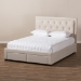 Baxton Studio Aurelie Modern and Contemporary Light Beige Fabric Upholstered King Size Storage Bed - CF8622-D-Light Beige-King