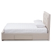 Baxton Studio Aurelie Modern and Contemporary Light Beige Fabric Upholstered King Size Storage Bed - CF8622-D-Light Beige-King