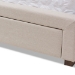 Baxton Studio Aurelie Modern and Contemporary Light Beige Fabric Upholstered King Size Storage Bed - CF8622-D-Light Beige-King