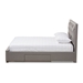Baxton Studio Aurelie Modern and Contemporary Light Grey Fabric Upholstered King Size Storage Bed - CF8622-D-Light Grey-King