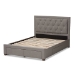 Baxton Studio Aurelie Modern and Contemporary Light Grey Fabric Upholstered Queen Size Storage Bed - CF8622-D-Light Grey-Queen