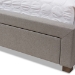 Baxton Studio Aurelie Modern and Contemporary Light Grey Fabric Upholstered Queen Size Storage Bed - CF8622-D-Light Grey-Queen