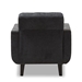 Baxton Studio Carina Mid-Century Modern Dark Grey Fabric Upholstered Lounge Chair - R2017-Dark Grey-CC