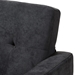 Baxton Studio Carina Mid-Century Modern Dark Grey Fabric Upholstered Lounge Chair - R2017-Dark Grey-CC