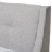 Baxton Studio Louvain Modern and Contemporary Greyish Beige Fabric Upholstered Walnut-Finished Twin Sized Platform Bed - BBT6696-Greyish Beige-Twin