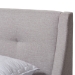 Baxton Studio Louvain Modern and Contemporary Greyish Beige Fabric Upholstered Walnut-Finished Full Sized Platform Bed - BBT6696-Greyish Beige-Full