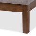 Baxton Studio Louvain Modern and Contemporary Greyish Beige Fabric Upholstered Walnut-Finished Full Sized Platform Bed - BBT6696-Greyish Beige-Full