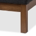 Baxton Studio Louvain Modern and Contemporary Dark Grey Fabric Upholstered Walnut-Finished Full Sized Platform Bed - BBT6696-Dark Grey-Full