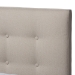 Baxton Studio Alinia Mid-century Retro Modern Light Beige Fabric Upholstered Walnut Wood King Size Platform Bed - BBT6729-Light Beige-King