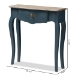 Baxton Studio Mazarine Classic and Provincial Blue Spruce Finished Console Table - CES11-Blue Spruce-ST