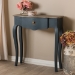 Baxton Studio Mazarine Classic and Provincial Blue Spruce Finished Console Table - CES11-Blue Spruce-ST