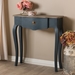Baxton Studio Mazarine Classic and Provincial Blue Spruce Finished Console Table - CES11-Blue Spruce-ST