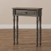 Baxton Studio Noemie Country Cottage Farmhouse Brown Finished 1-Drawer Console Table - ROB11-Brown-ST