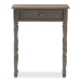 Baxton Studio Noemie Country Cottage Farmhouse Brown Finished 1-Drawer Console Table - ROB11-Brown-ST