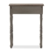 Baxton Studio Noemie Country Cottage Farmhouse Brown Finished 1-Drawer Console Table - ROB11-Brown-ST