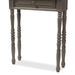 Baxton Studio Noemie Country Cottage Farmhouse Brown Finished 1-Drawer Console Table - ROB11-Brown-ST