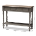 Baxton Studio Noemie Country Cottage Farmhouse Brown Finished 2-Drawer Console Table - ROB10-Brown-ST