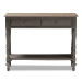 Baxton Studio Noemie Country Cottage Farmhouse Brown Finished 2-Drawer Console Table - ROB10-Brown-ST
