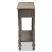 Baxton Studio Noemie Country Cottage Farmhouse Brown Finished 2-Drawer Console Table - ROB10-Brown-ST
