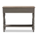 Baxton Studio Noemie Country Cottage Farmhouse Brown Finished 2-Drawer Console Table - ROB10-Brown-ST