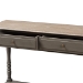 Baxton Studio Noemie Country Cottage Farmhouse Brown Finished 2-Drawer Console Table - ROB10-Brown-ST
