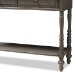Baxton Studio Noemie Country Cottage Farmhouse Brown Finished 2-Drawer Console Table - ROB10-Brown-ST