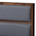 Baxton Studio Macey Modern and Contemporary Dark Grey Fabric Upholstered Walnut Finished King Size Storage Platform Bed - MG4810-Dark Grey/Walnut-King