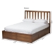 Baxton Studio Raurey Modern and Contemporary Walnut Finished Queen Size Storage Platform Bed - MG5110-Walnut-Queen