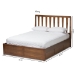 Baxton Studio Raurey Modern and Contemporary Walnut Finished Queen Size Storage Platform Bed - MG5110-Walnut-Queen