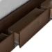 Baxton Studio Raurey Modern and Contemporary Walnut Finished Queen Size Storage Platform Bed - MG5110-Walnut-Queen