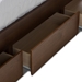Baxton Studio Raurey Modern and Contemporary Walnut Finished King Size Storage Platform Bed - MG5110-Walnut-King