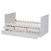 Baxton Studio Linna Modern and Contemporary White-Finished Daybed with Trundle - MG8006-White-Twin
