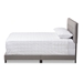 Baxton Studio Audrey Modern and Contemporary Light Grey Fabric Upholstered King Size Bed - CF8747-M-Light Grey-King