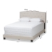 Baxton Studio Vivienne Modern and Contemporary Light Beige Fabric Upholstered Full Size Bed - CF8747-P-Light Beige-Full