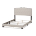 Baxton Studio Vivienne Modern and Contemporary Light Beige Fabric Upholstered Full Size Bed - CF8747-P-Light Beige-Full