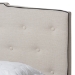 Baxton Studio Vivienne Modern and Contemporary Light Beige Fabric Upholstered Full Size Bed - CF8747-P-Light Beige-Full