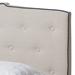 Baxton Studio Vivienne Modern and Contemporary Light Beige Fabric Upholstered Queen Size Bed - CF8747-P-Light Beige-Queen