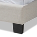 Baxton Studio Vivienne Modern and Contemporary Light Beige Fabric Upholstered King Size Bed - CF8747-P-Light Beige-King