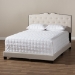Baxton Studio Vivienne Modern and Contemporary Light Beige Fabric Upholstered Full Size Bed - CF8747-P-Light Beige-Full