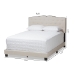 Baxton Studio Vivienne Modern and Contemporary Light Beige Fabric Upholstered Full Size Bed - CF8747-P-Light Beige-Full