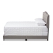 Baxton Studio Vivienne Modern and Contemporary Light Grey Fabric Upholstered Queen Size Bed - CF8747-P-Light Grey-Queen