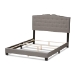 Baxton Studio Vivienne Modern and Contemporary Light Grey Fabric Upholstered Queen Size Bed - CF8747-P-Light Grey-Queen