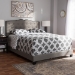 Baxton Studio Vivienne Modern and Contemporary Light Grey Fabric Upholstered Queen Size Bed - CF8747-P-Light Grey-Queen