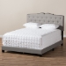 Baxton Studio Vivienne Modern and Contemporary Light Grey Fabric Upholstered Queen Size Bed - CF8747-P-Light Grey-Queen