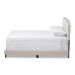Baxton Studio Odette Modern and Contemporary Light Beige Fabric Upholstered Queen Size Bed - CF8747-S-Light Beige-Queen