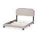 Baxton Studio Odette Modern and Contemporary Light Beige Fabric Upholstered Queen Size Bed - CF8747-S-Light Beige-Queen